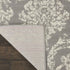 2' X 4' Gray Damask Power Loom Area Rug